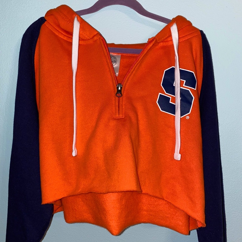 syracuse university cropped hoodie